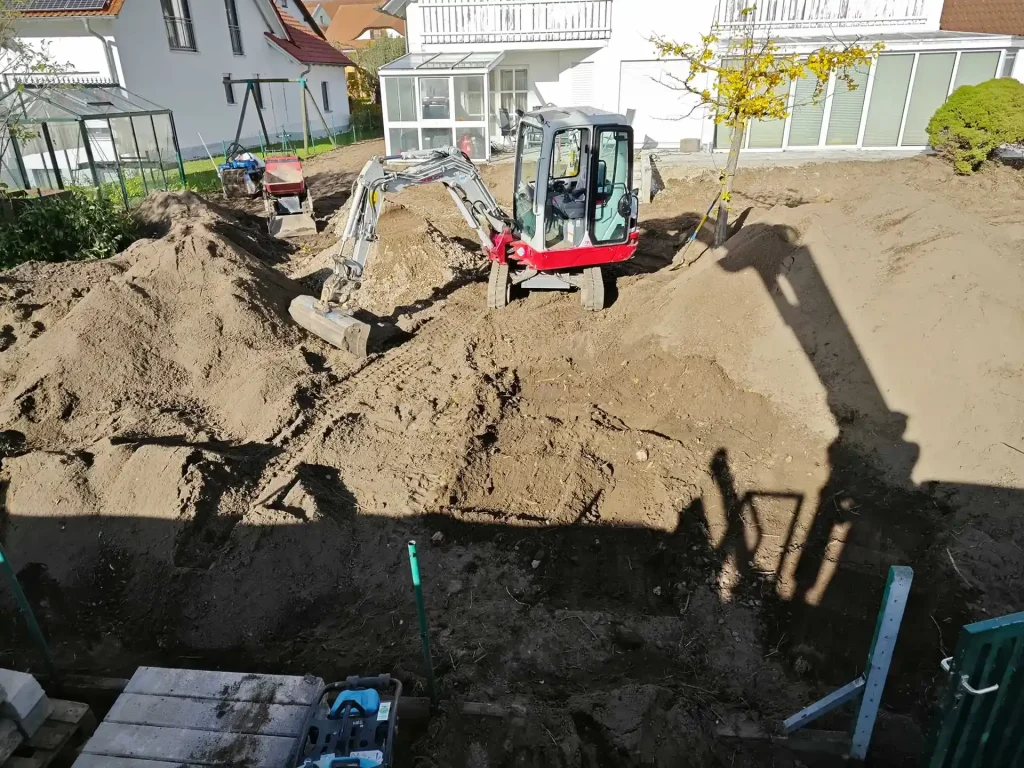 Bagger auf einer Baustelle